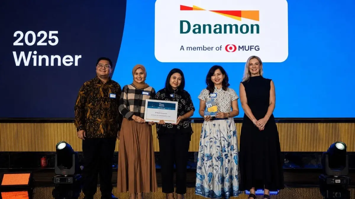 Danamon meraih penghargaan pada ajang LinkedIn Talent Awards Indonesia 2025 dalam kategori “AI Pioneer – Best Talent Acquisition Team” yang digelar di Jakarta, 7 Mei 2025.