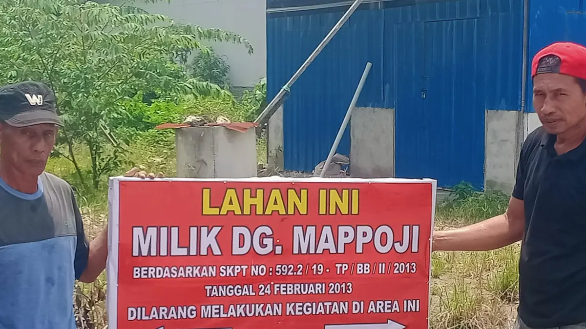 Dg Mapoji mengklaim lahan 8 hektare miliknya di Desa Topogaro, Morowali, dikuasai PT BTIIG dan kini dibangun pabrik kelapa.&nbsp;