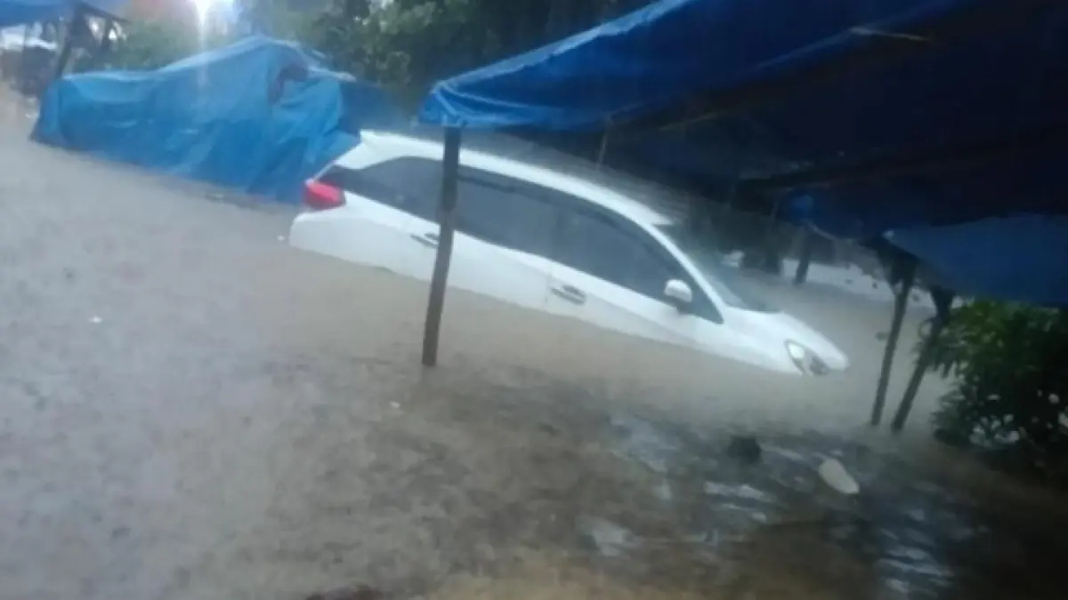 Kondisi di lokasi banjir yang merendam empat desa di Kecamatan Bungku Tengah, Kabupaten Morowali. (Pusdalops BPBD)