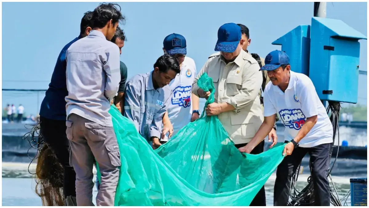 Presiden Prabowo Subianto menyampaikan target Swasembada Daging Indonesia saat panen raya BUBK di Kabupaten Kebumen, Jawa Tengah, Sabtu 23 Mei 2026.