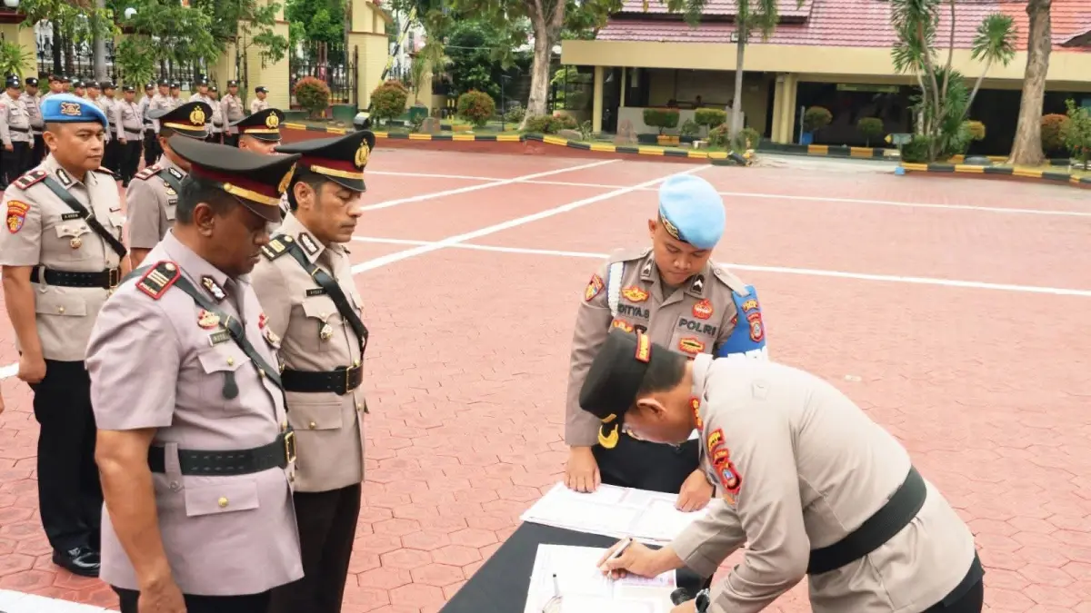 SERTIJAB: Prosesi sertijab Kasat Intelkam Polresta Palu, Senin (25/5/2026).(FOTO: ISTIMEWA/RADAR PALU).&nbsp;