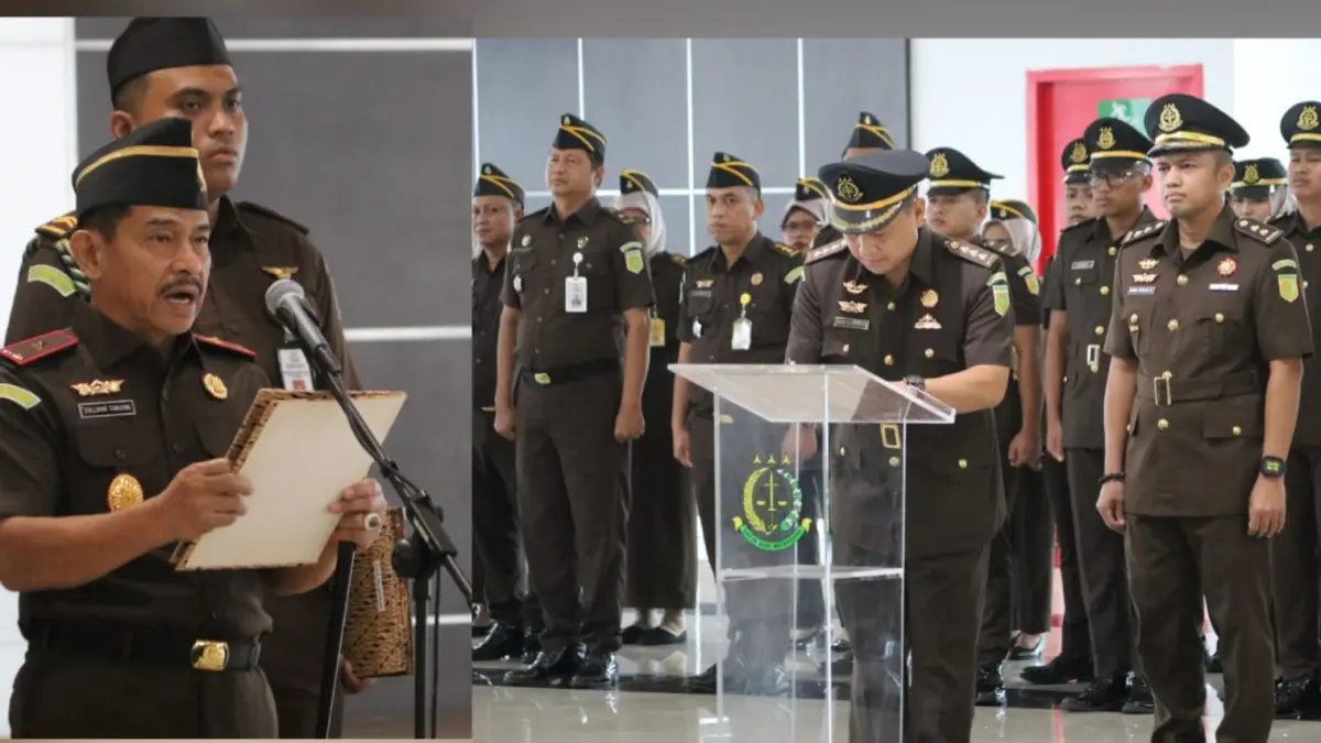 
PELANTIKAN: Kajati Sulawesi Tengah, Zullikar Tanjung, melantik pejabat Eselon III dan menegaskan pentingnya integritas, profesionalisme, serta pengabdian dalam penegakan hukum. (Humas Kejati Sulteng)