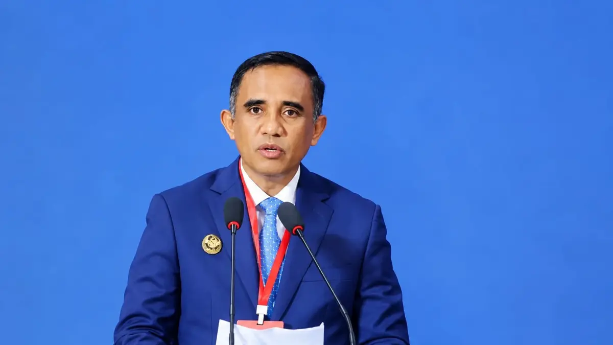 Gubernur Sulawesi Tengah, Anwar Hafid, menyampaikan pidato dalam forum internasional League of Tropical Universities Summit di Hainan, Tiongkok.(Istimewa)