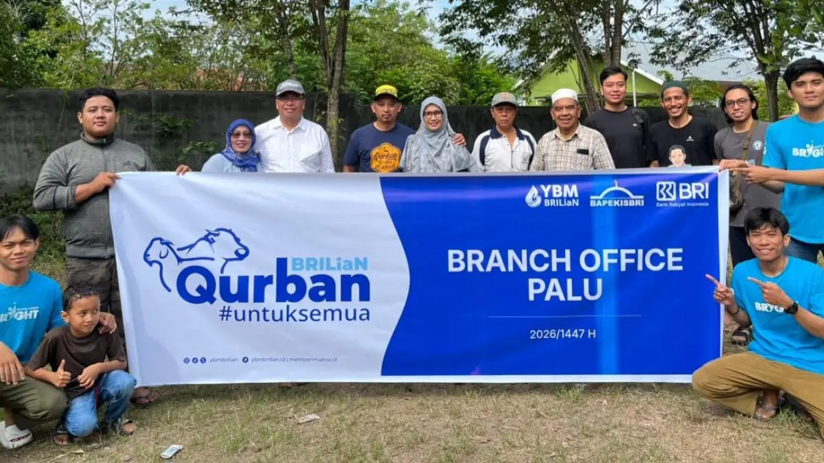 Kebersamaan dalam semangat Idul Adha 1447 H. BRI Branch Office Palu bersama YBM BRILiaN dan Bapekis BRI menyalurkan kurban untuk masyarakat sebagai wujud kepedulian dan berbagi manfaat untuk semua.