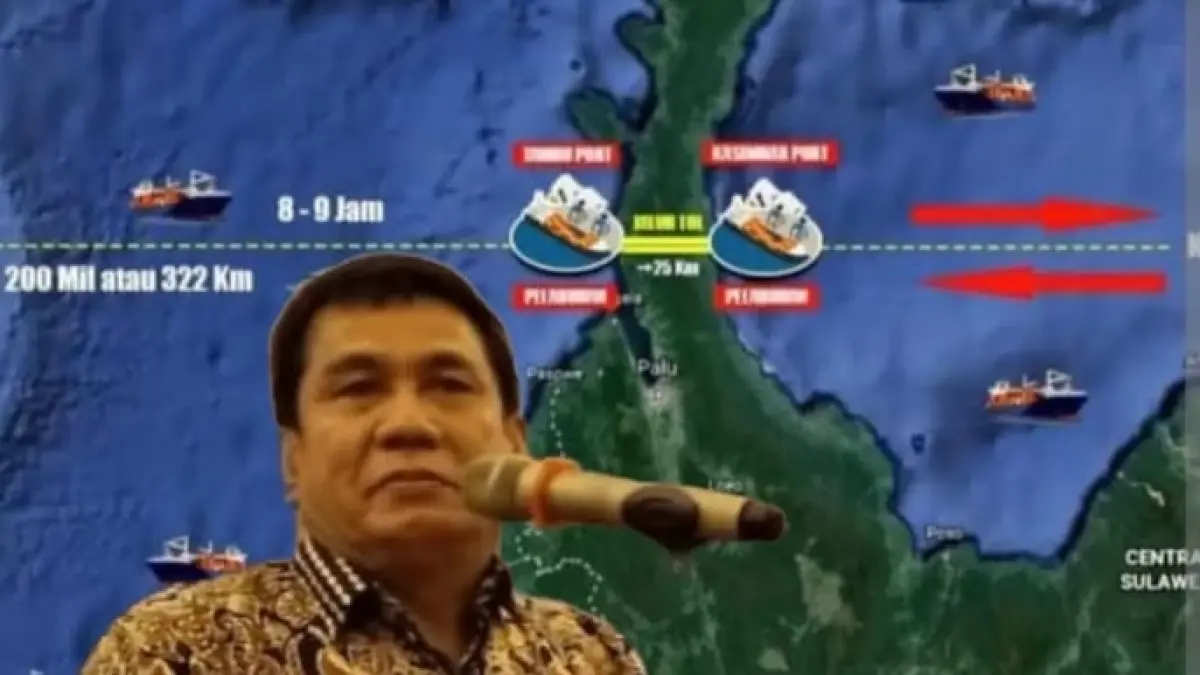 PERSINGKAT: Hasanuddin Atjo bersama konsepnya memotong leher Sulawesi, persingkat waktu dan menghemat biaya logistik di jalur Timur Indonesia.(FOTO: ISTIMEWA/RADAR PALU).