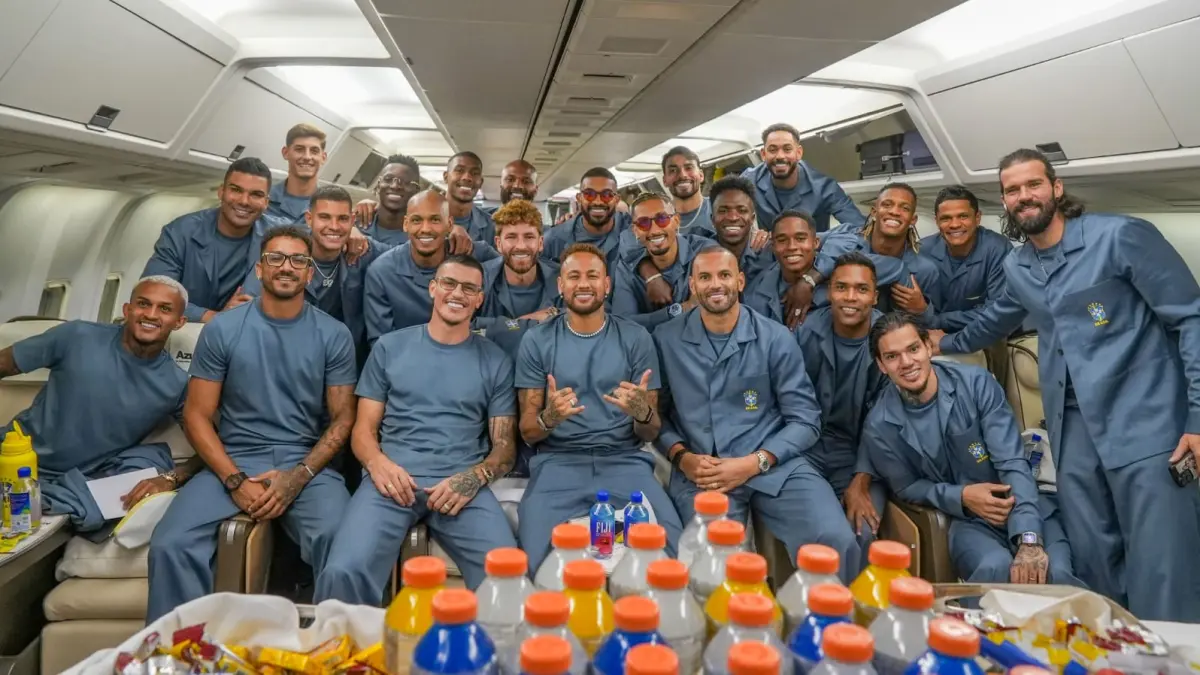 Tim Nasional Brasil berangkat ke Amerika Serikat.(Nelson Terme/Konfederasi Sepak Bola Brasil)
