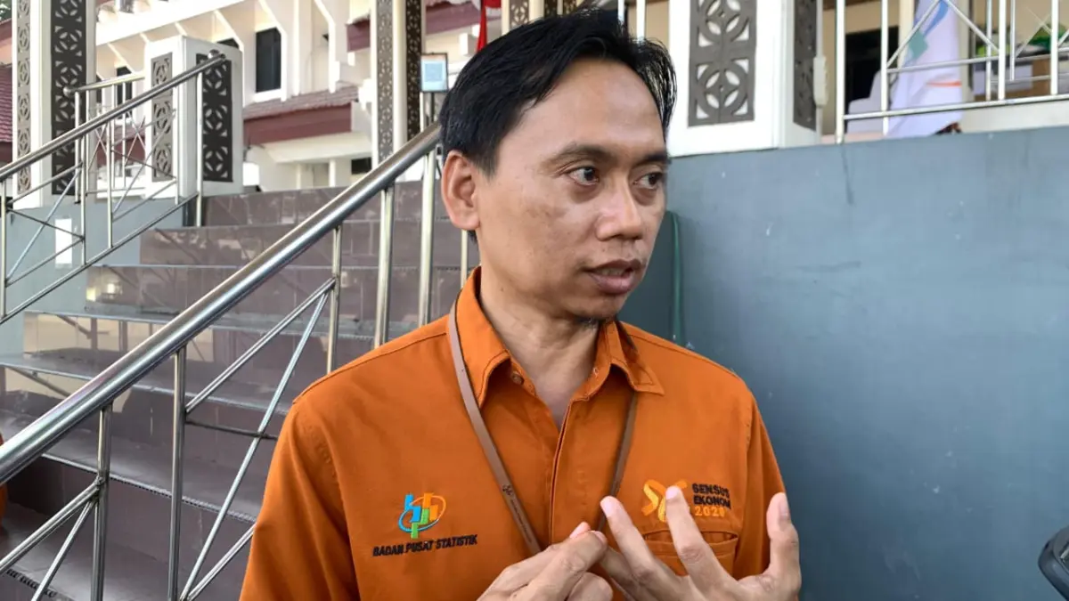 Kepala BPS Kota Palu, Agus Santoso.(Rina Abd Halik)