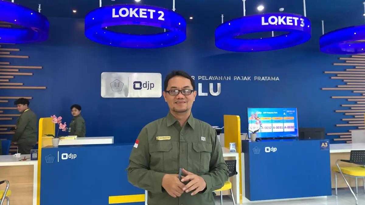 Kepala Seksi Pelayanan KPP Pratama Palu, Edi Prasetyo.(Rina Abd Halik)