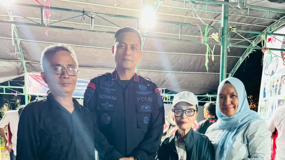 KONSOLIDASI: Ketua PABKI Parimo, Dedi Askary (kiri), mendampingi ketua PABKI pusat di acara konsolidasi PABKI di Parimo.(FOTO: ISTIMEWA/RADAR PALU) 