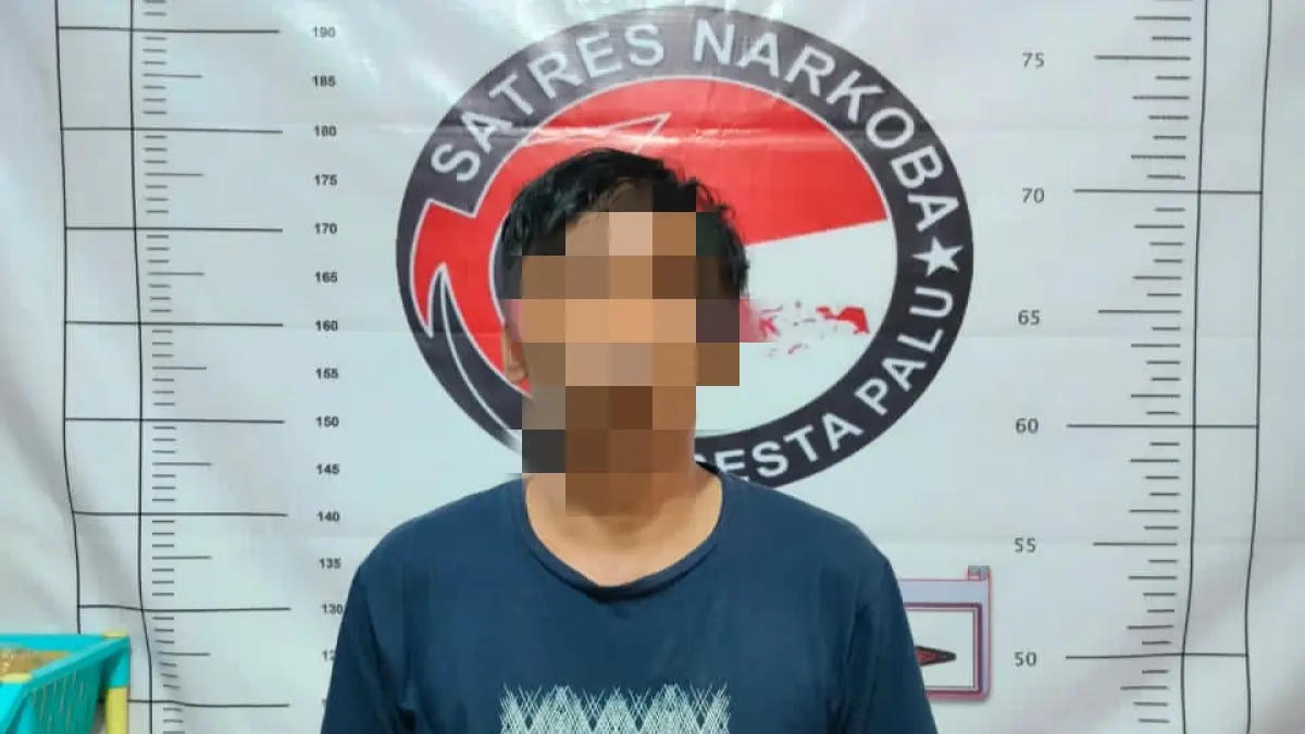Satresnarkoba Polresta Palu tangkap seorang pria inisial AZ