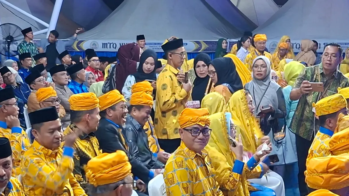 MENGHADIRI: Bupati Kabupaten Buol Risharyudi Triwibowo, saat menghadiri pembukaan MTQ XXXI Provinsi Sulawesi tengah, yang dilaksanakan di Kabupaten Sigi.(FOTO: DINAS KOMINFO BUOL/RADAR PALU).