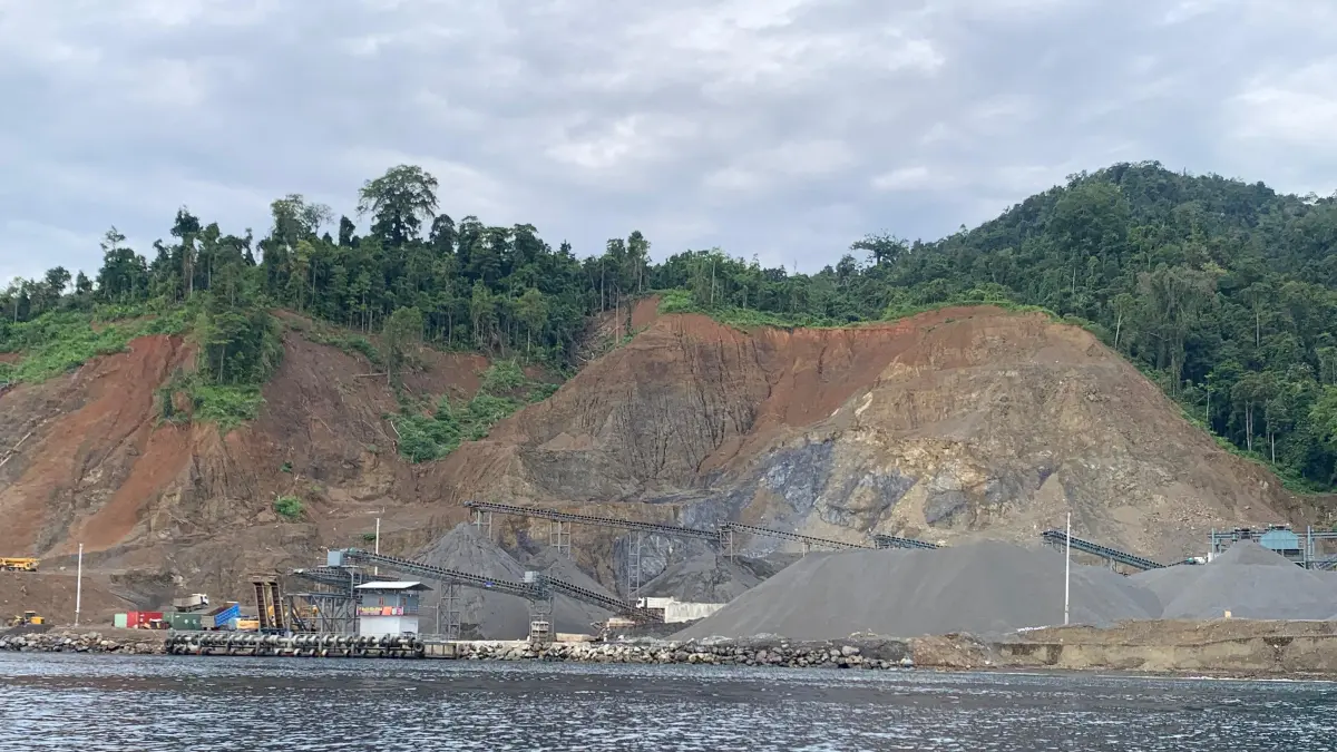 GALIAN C : Salah satu Jetty milik perusahaan galian C di Kabupaten Donggala.(FOTO:&nbsp;UJANG SUGANDA/RADAR PALU)