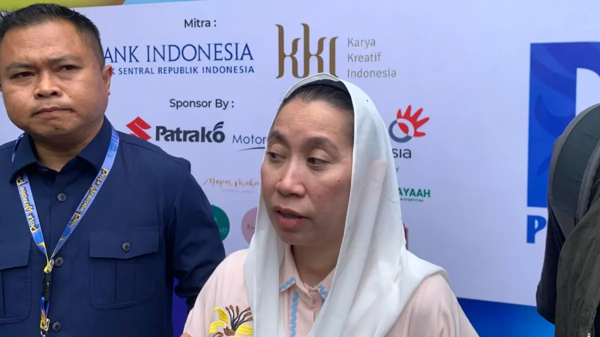 Wakil Wali Kota Palu, Imelda Liliana Muhidin, saat berada di Pesta Wirausaha Palu (PWP) yang digagas oleh Tangan Di Atas (TDA).(Rina Abd Halik)