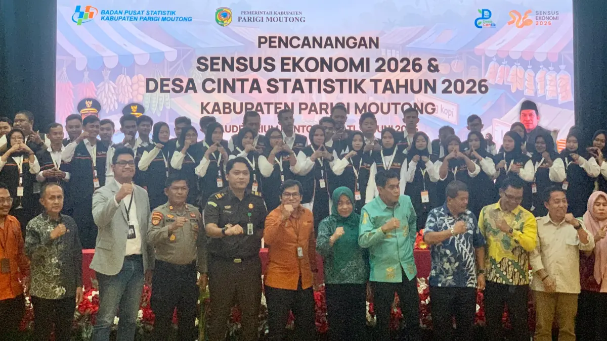 Bupati Parigi Moutong Erwin Burase mencanangkan Sensus Ekonomi 2026 dan Desa Cantik 2026. Kegiatan ini juga dihadiriBranch Office Head BRI Cabang Parigi, I Dewa K. Yudyadana.