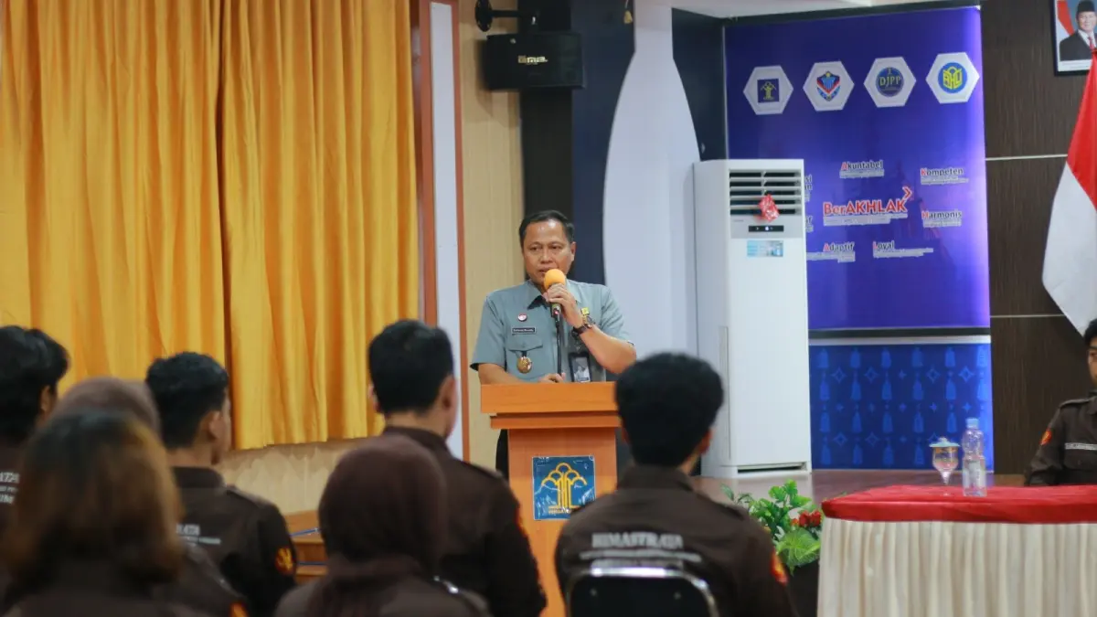Kunjungan Himpunan Mahasiswa Konsentrasi Perdata Fakultas Hukum Universitas Tadulako di Ruang Garuda Kantor Kemenkum Sulteng, Rabu, (18/6/2026).