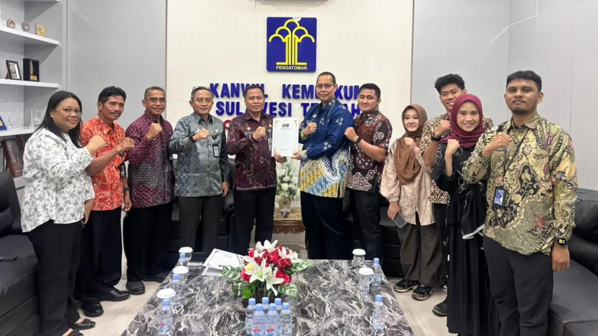 Penutupan Audit Kinerja Program atas Penyelenggaraan Bantuan Hukum Tahun Anggaran 2025 yang berlangsung di Ruang Kepala Kantor Wilayah, Kamis (18/6/2026).