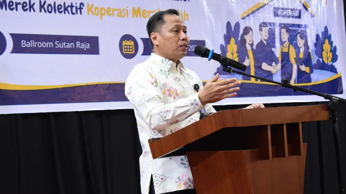 Kegiatan Sosialisasi dan Pendampingan Merek Kolektif Koperasi Merah Putih yang digelar secara hybrid di Hotel Sutan Raja Palu, Jumat (19/6/2026).