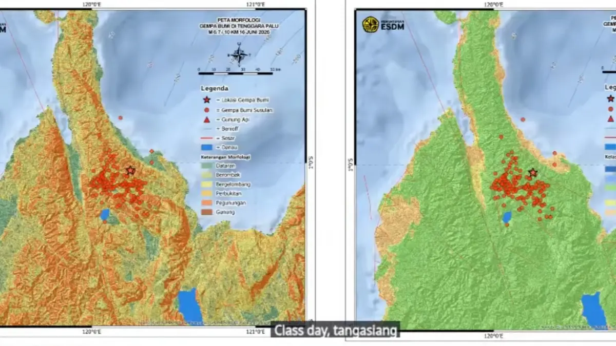 Badan Geologi mencatat lebih dari 150 gempa susulan terjadi setelah gempa utama M 6,7 di Kabupaten Sigi. FOTO: TANGKAPAN LAYAR YOUTUBE BADAN GEOLOGI&nbsp;