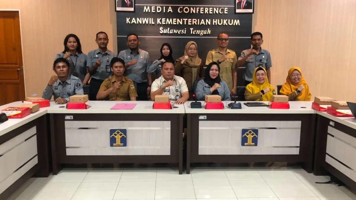 Kegiatan Pendalaman Materi Perancang Peraturan Perundang-undangan bertema “Pemenuhan HAM dalam Pembentukan Produk Hukum Daerah” yang digelar di Aula Kebangsaan Kanwil Kemenkum Sulteng, Senin (22/6/2026).