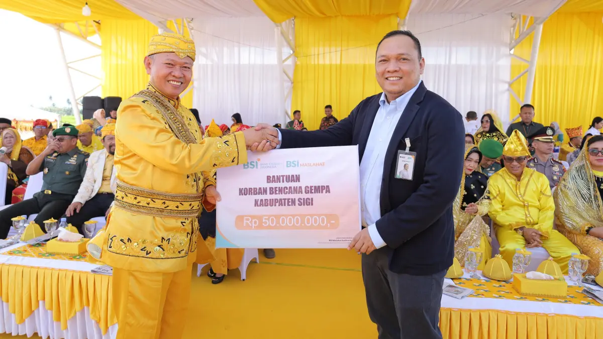 BSI melalui BSI Maslahat menyalurkan bantuan kemanusiaan sebesar Rp50 juta untuk mendukung penanganan dan pemulihan masyarakat terdampak gempa bumi di Kabupaten Sigi.