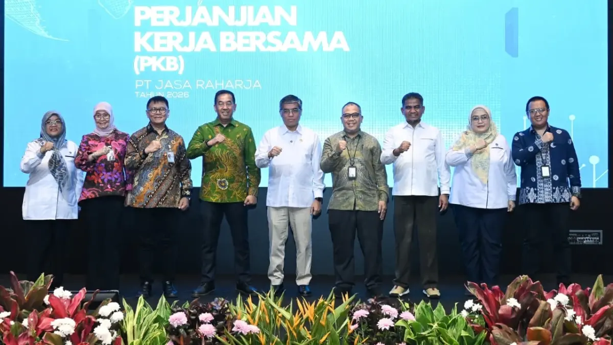 PT Jasa Raharja bersama SPJR menandatangani Perjanjian Kerja Bersama (PKB) Tahun 2026 sebagai komitmen memperkuat hubungan industrial yang harmonis, produktif, dan berkelanjutan.