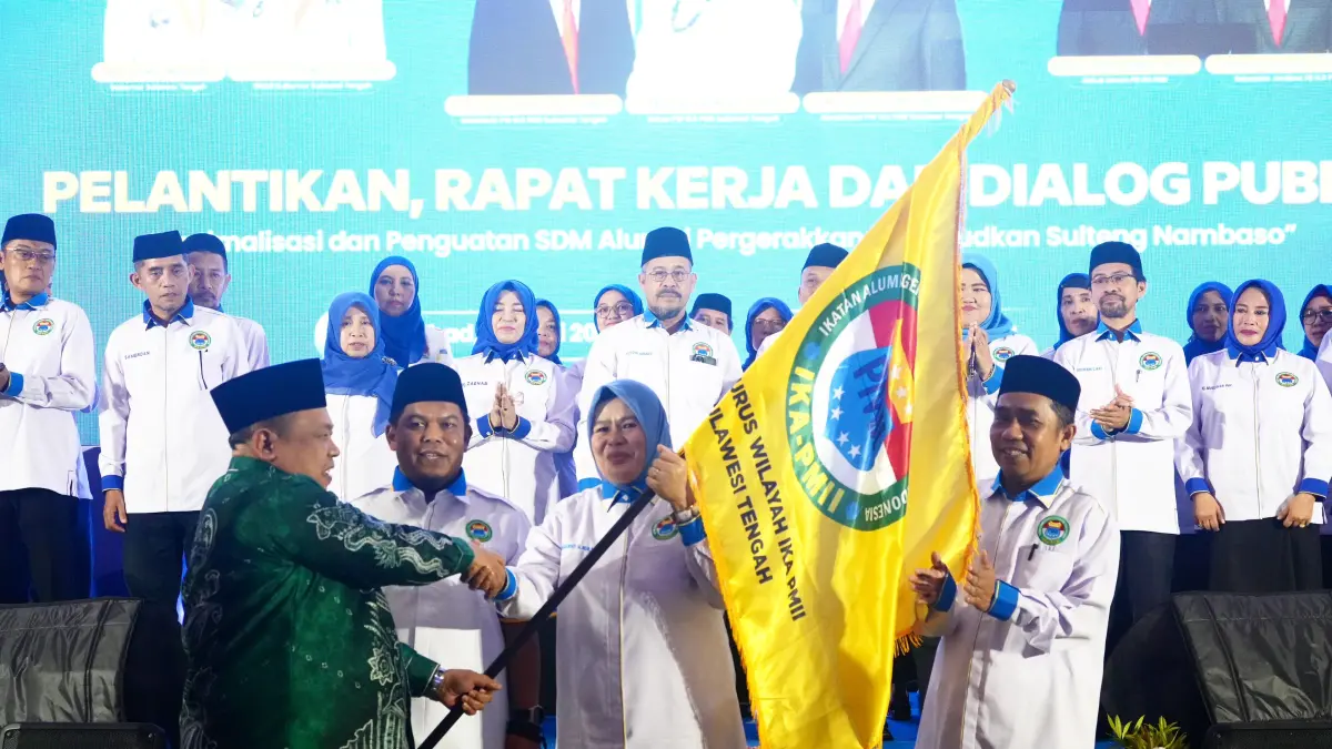 Peserta PW IKA PMII Sulawesi Tengah resmi dilantik dalam rangkaian Pelantikan, Rapat Kerja, dan Dialog Publik di Palu, mengusung semangat memperkuat sinergi alumni untuk pembangunan daerah.