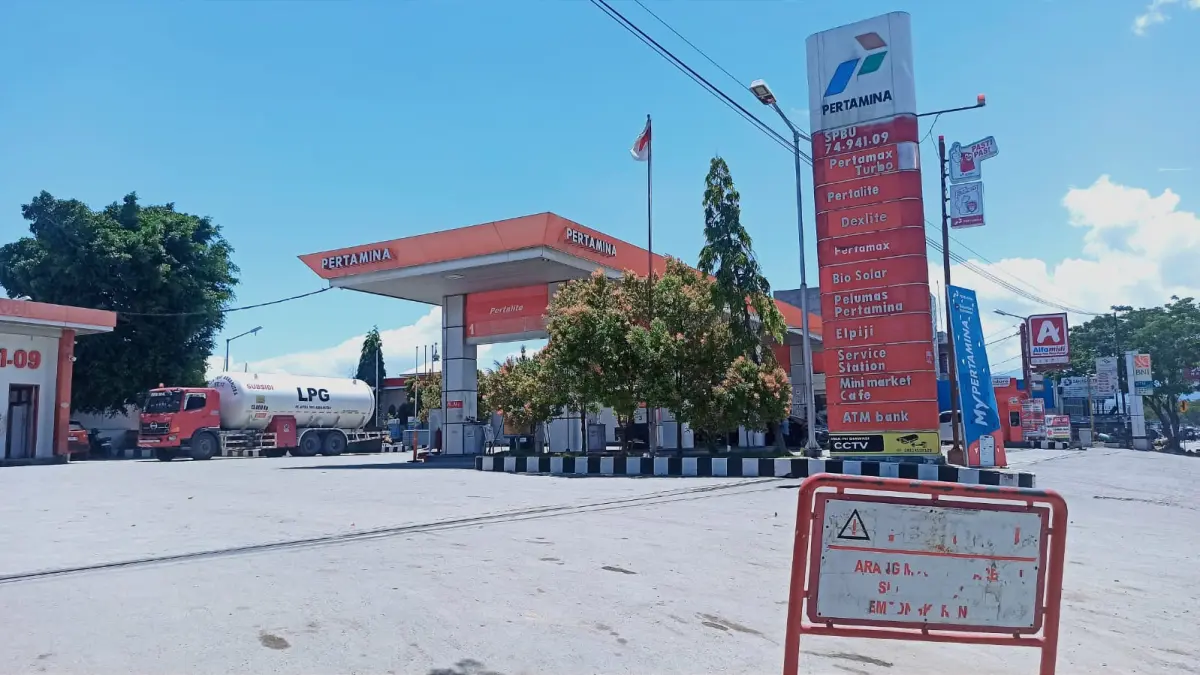 SPBU yang ada di Jalan Yos Soedarso Kota Palu.