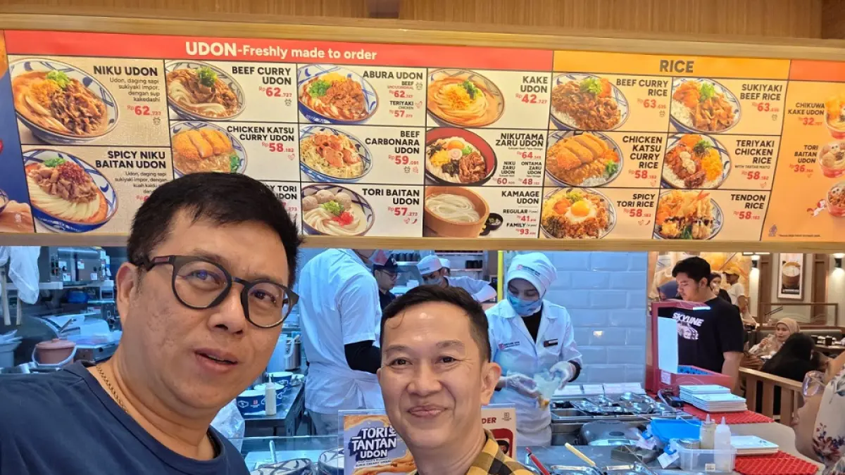 HADIR DI PALU : Ketua APINDO Sulawesi Tengah, Wijaya Chandra restoran jaringan khas Jepang Marugame Udon.(Istimewa)