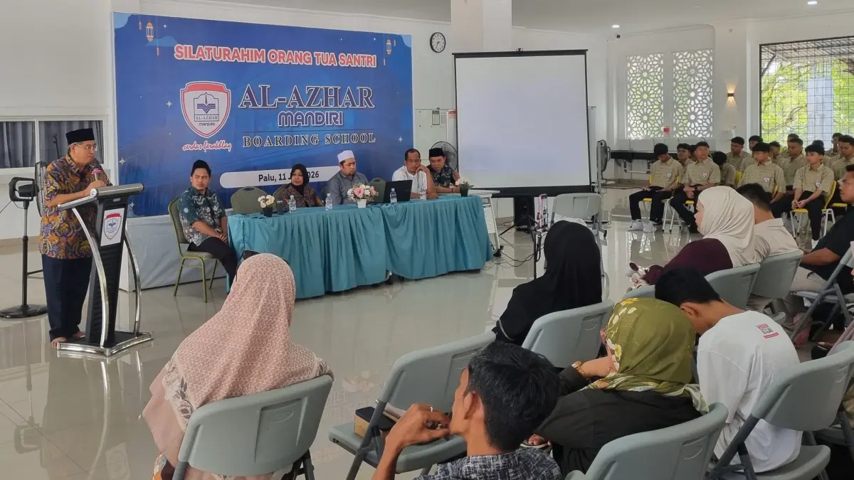Boarding School Al-Azhar Mandiri Palu menggelar silaturahmi bersama orang tua santri baru tahun ajaran 2026/2027 di Palu, Minggu (12/7/2026). FOTO: MOH FATHAHILA
