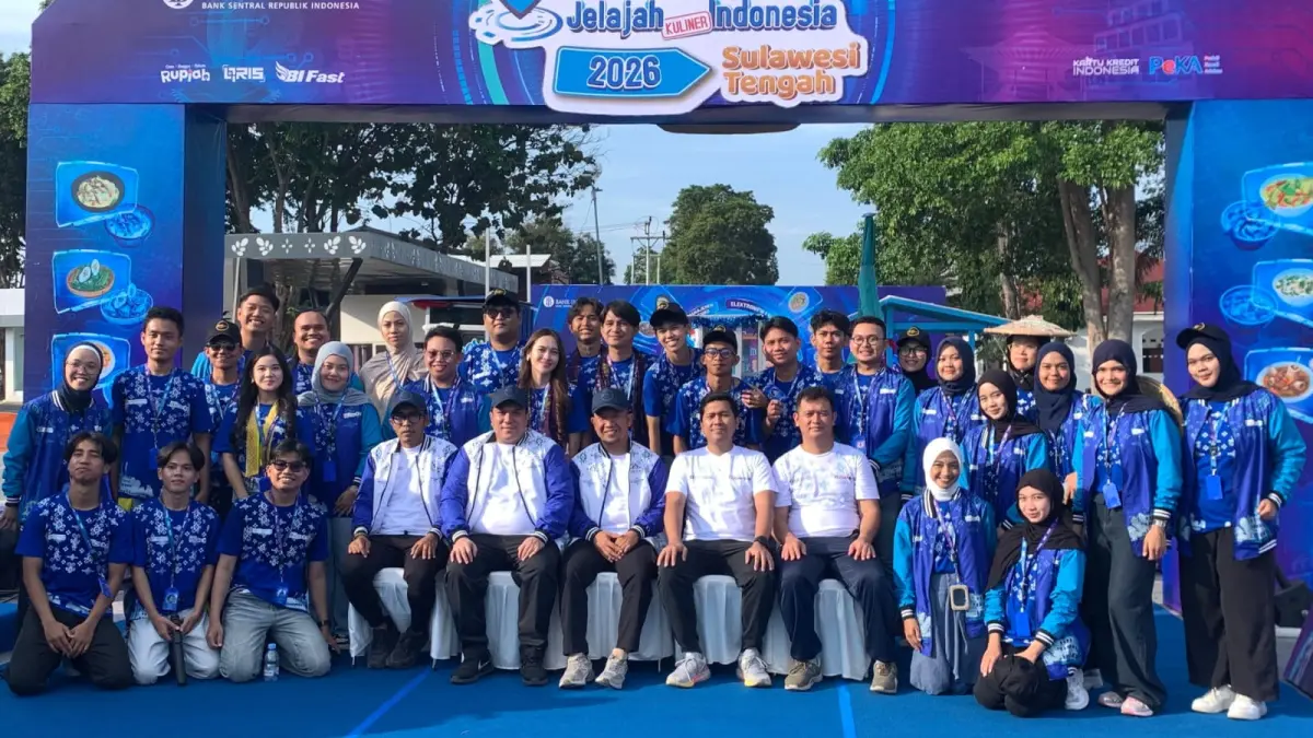 Pelepasan peserta QRIS Jelajah Kuliner Indonesia (QJI) Tahun 2026 yang diselenggarakan Bank Indonesia Wilayah Sulawesi Tengah.