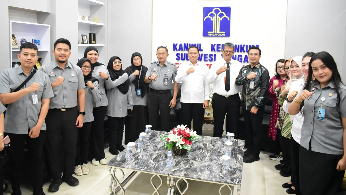 Kanwil Kemenkum Sulteng) menerima kunjungan jajaran Direktorat Jenderal Kekayaan Intelektual (DJKI) dan Direktorat Jenderal Administrasi Hukum Umum (Ditjen AHU) Kementerian Hukum.