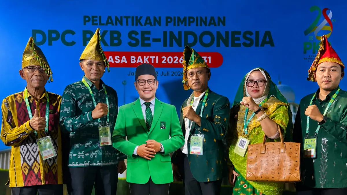 Ketua DPC PKB Kota Palu H. Nanang menghadiri pelantikan pengurus DPC PKB periode 2026–2031 di Museum Fatahillah, Jakarta, Rabu (22/7/2026).