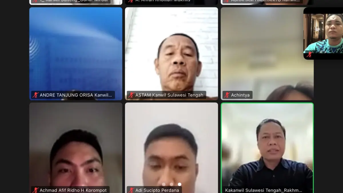 Melalui virtual meeting bersama seluruh jajaran pada Jumat (24/7/2026), ia mengajak setiap pegawai turut berperan aktif mendukung glorifikasi berbagai program, capaian, dan layanan Kanwil Kemenkum Sulteng melalui media sosial.