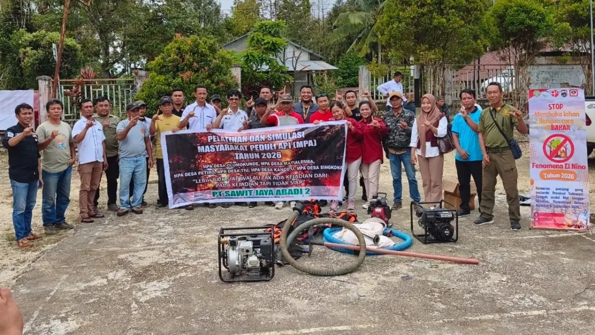 Pelatihan dan simulasi pencegahan serta penanggulangan kebakaran hutan dan lahan (karhutla).&nbsp;