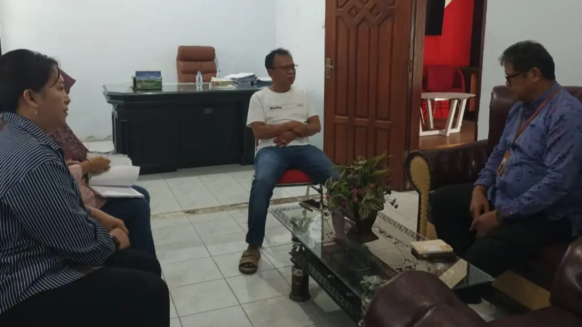 Kementerian Hukum Sulawesi Tengah bersama Badan Riset dan Inovasi Daerah (BRIDA) Kota Palu saling koordinasi yang berlangsung pada Jumat (24/7/2026).