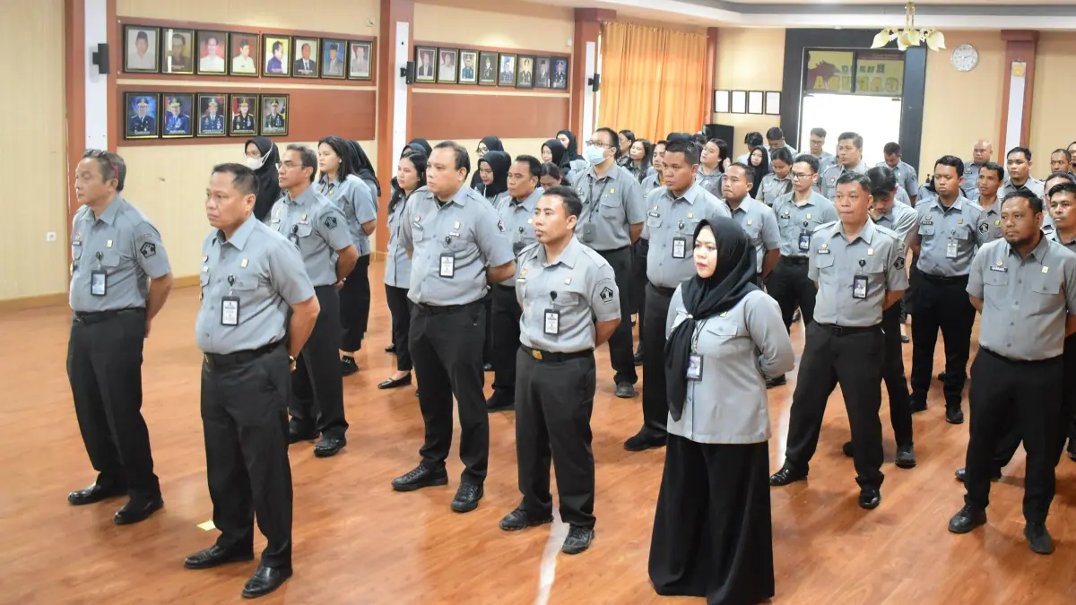 Apel Gabungan Kementerian Koordinator Bidang Hukum, Hak Asasi Manusia, Imigrasi, dan Pemasyarakatan, Senin (27/7/2026).