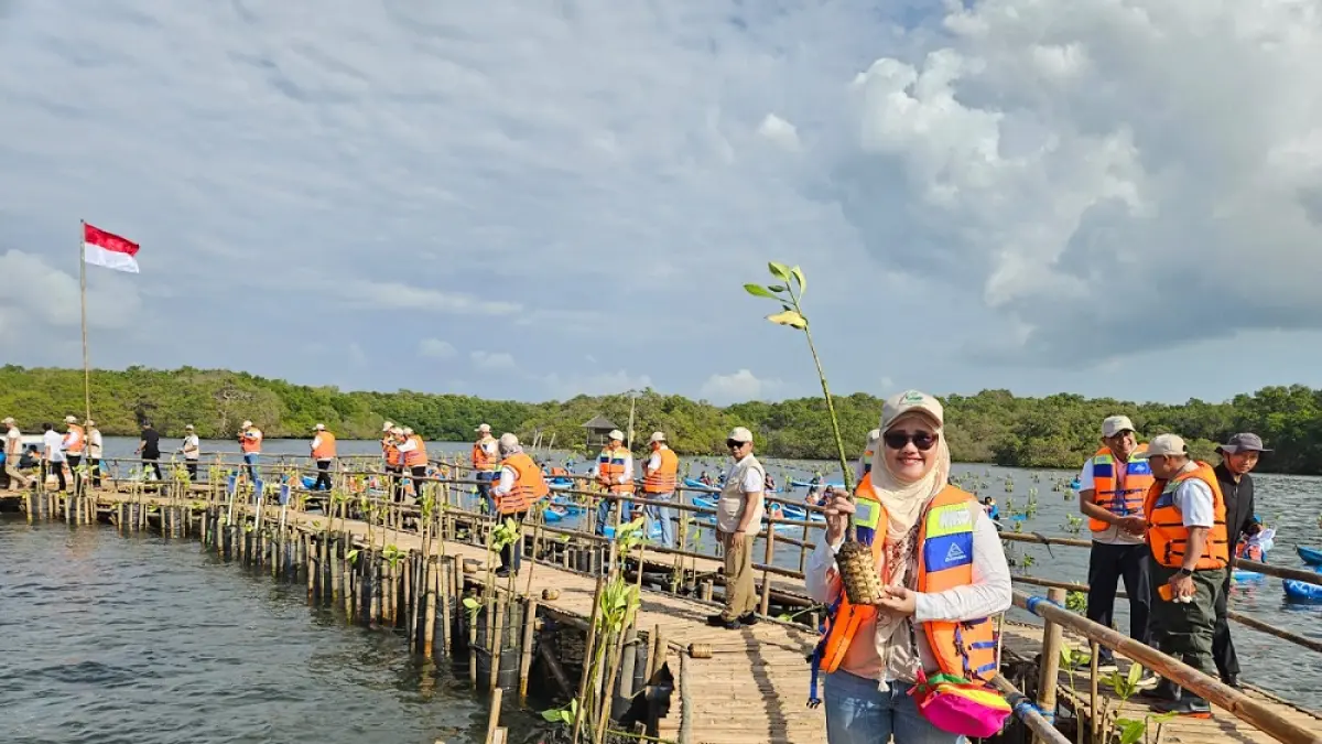 PT IMIP mendukung agenda nasional dekarbonisasi dan pembangunan berkelanjutan melalui partisipasi pada peringatan Hari Mangrove Sedunia 2026.(Dokumentasi PT IMIP)