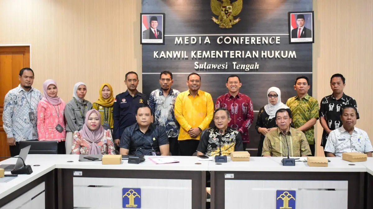 Rapat Fasilitasi Harmonisasi Rancangan Peraturan Bupati Sigi tentang Perubahan atas Peraturan Bupati Nomor 24 Tahun 2025 tentang Rencana Kerja Pemerintah Daerah (RKPD) Tahun 2026, yang berlangsung di Aula Kebangsaan, Kanwil Kemenkum Sulteng, Kamis (30/7/2026).