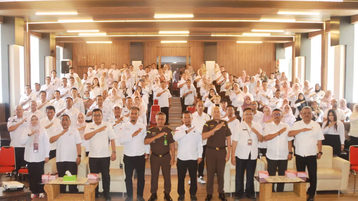 Jejeran Pemerintah Kota Palu bersama Kejati Sulteng dalam Sosialisasi Penerangan Hukum di Auditorium Kantor Wali Kota. FOTO : HUMAS PEMKOT PALU