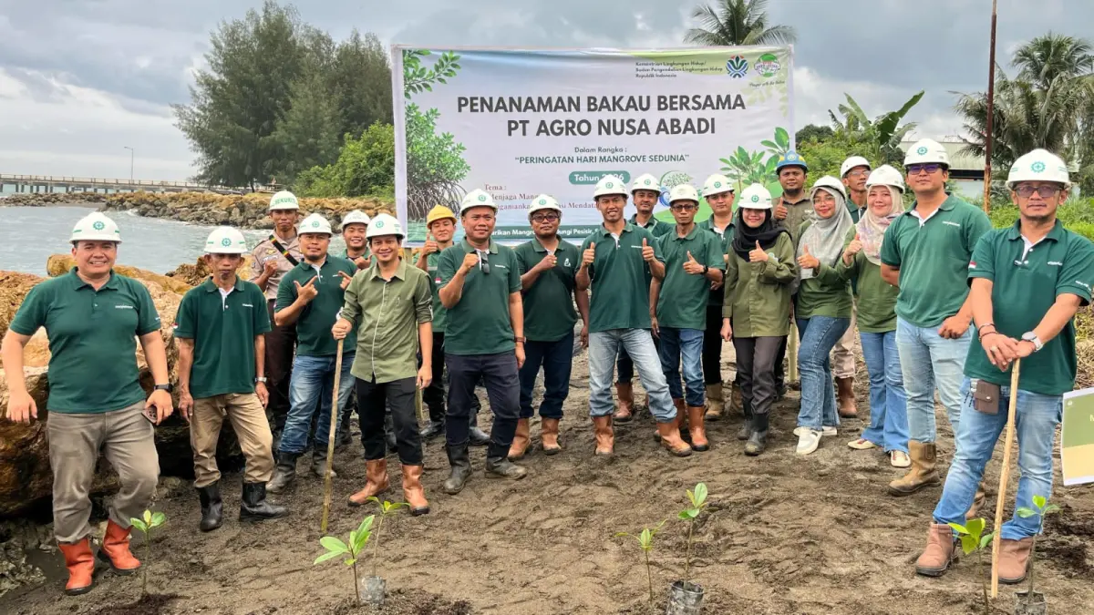 Hari Mangrove Sedunia, PT Agro Nusa Abadi Tanam 100 Pohon di Kawasan Pesisir Morowali