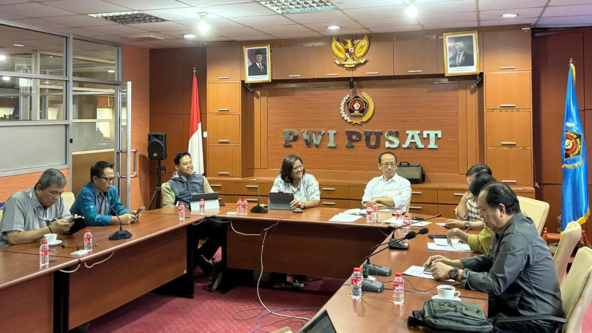 Rapat koordinasi PWI Pusat bersama AFPI membahas persiapan Workshop Jurnalistik tentang Pindar, inklusi keuangan, dan perlindungan publik di Jakarta.
