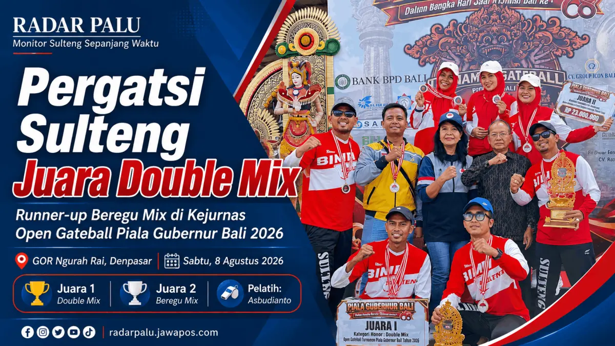 Tim Pergatsi Sulteng foto bersama Ketua Umum PB Pergatsi yang juga Wakil Menteri Pekerjaan Umum RI, Diana Kusumastuti dan Gubernur Bali, Wayan Koster. (Istimewa)