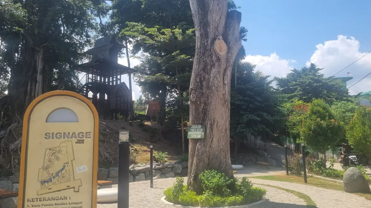 Taman Ruang Terbuka Hijau (RTH) Mebere di Kelurahan Lasoani Memiliki Potensi Berkembang Sebagai Destinasi Wisata Rekreasi dan Ruang Publik di Kota Palu, Jumat (07/08/2026). FOTO: MOH FATHAHILA