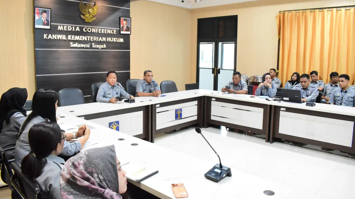 Kanwil Kemenkum Sulteng menggelar rapat persiapan pelaksanaan Upacara Peringatan HUT ke-81 Kemerdekaan Republik Indonesia, Selasa (11/8/2026).