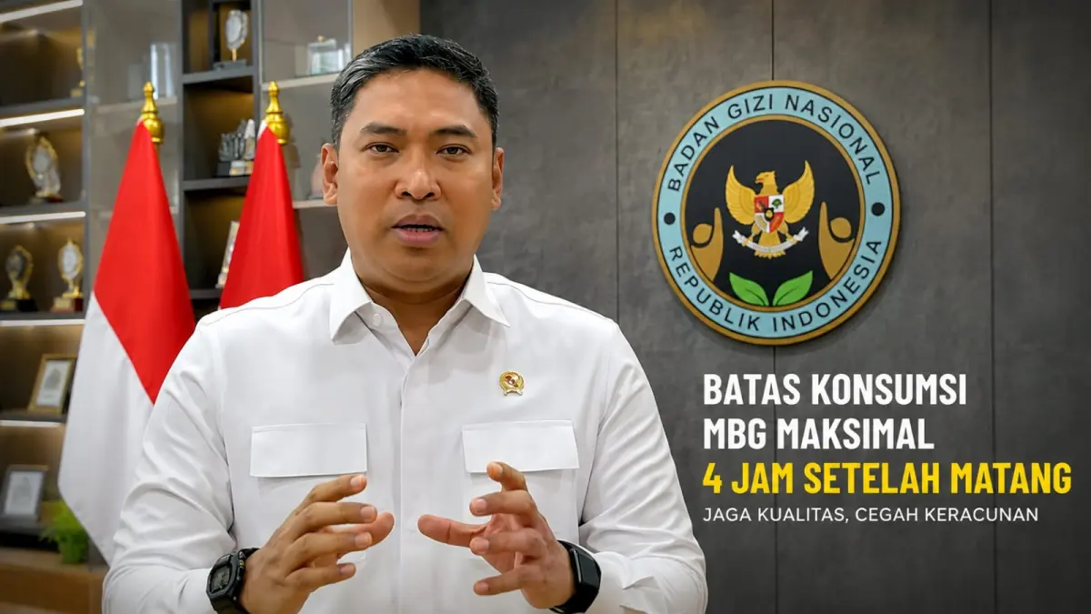 Kepala BGN Sudaryono mengingatkan batas waktu konsumsi MBG di sekolah untuk menjaga kualitas dan keamanan makanan. FOTO: ISTIMEWA&nbsp;