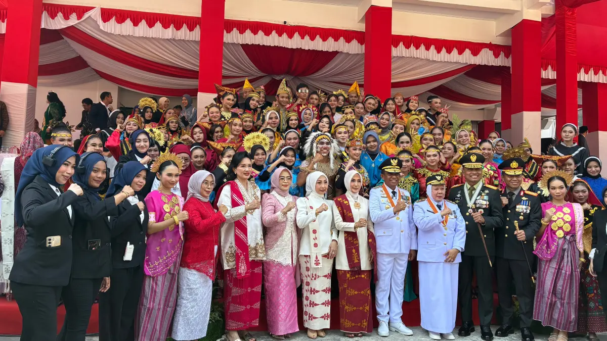 foto bersama Gubernur Sulawesi Tengah dan Wakil Gubernur usai peringatan HUT ke-81 Kemerdekaan RI.&nbsp;FOTO: Annisa Nurul Wibdy. 
