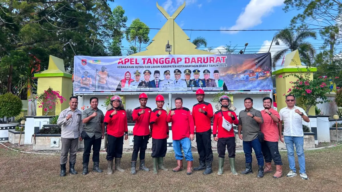 Apel Tanggap Darurat Kebakaran Hutan dan Lahan Kabupaten Waringin Barat Tahun 2026.&nbsp;