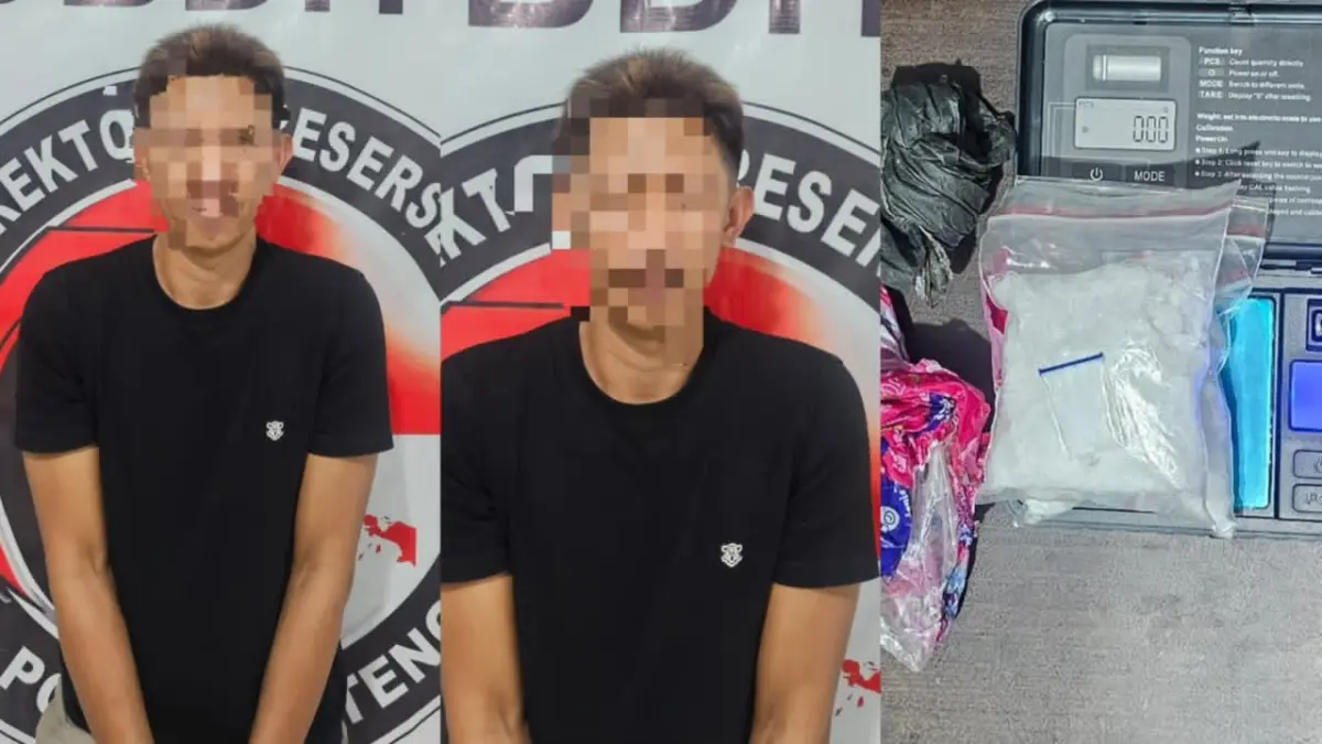Dua pelaku ditangkap Ditresnarkoba Polda Sulteng di Kelurahan Tondo, Kota Palu.
