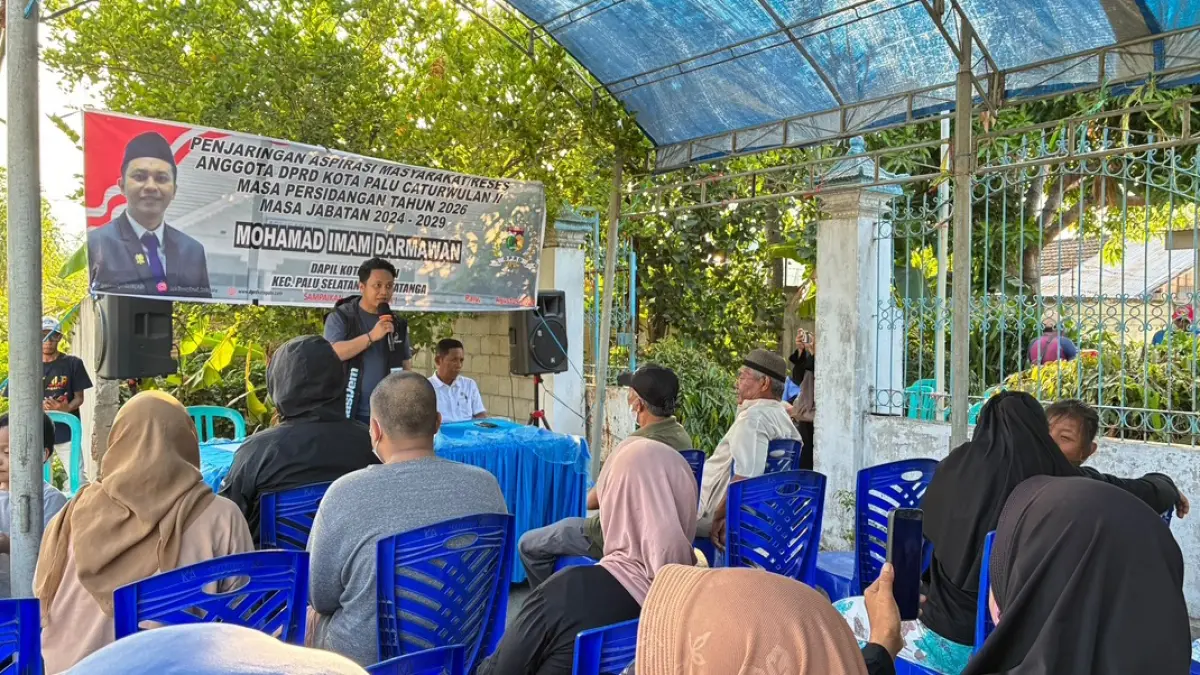 Reses Anggota DPRD Kota Palu Imam Darmawan. FOTO: Annisa Nurul Wibdy. 