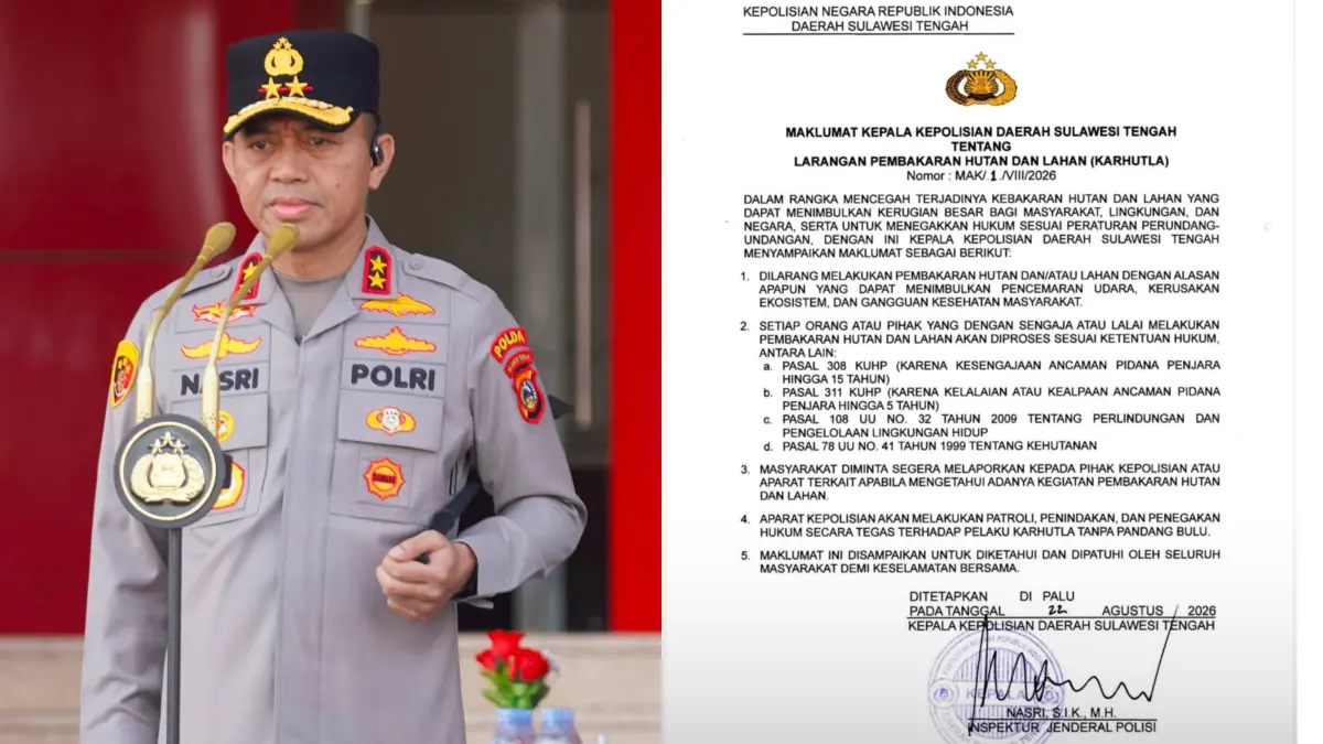 Kapolda Sulteng Irjen Pol Nasri 